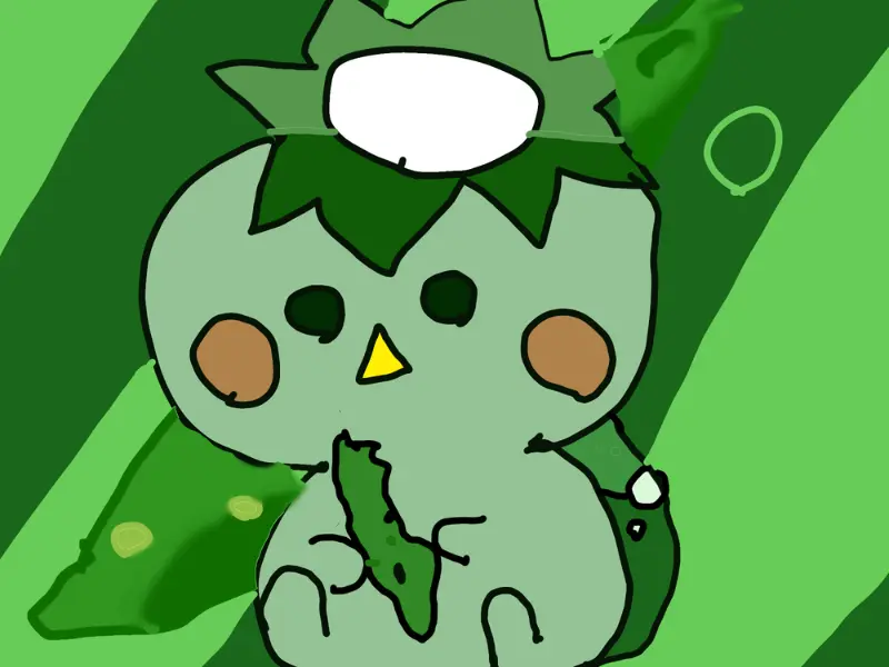 小学生が初めてでジタルイラストの練習をした時のイラスト