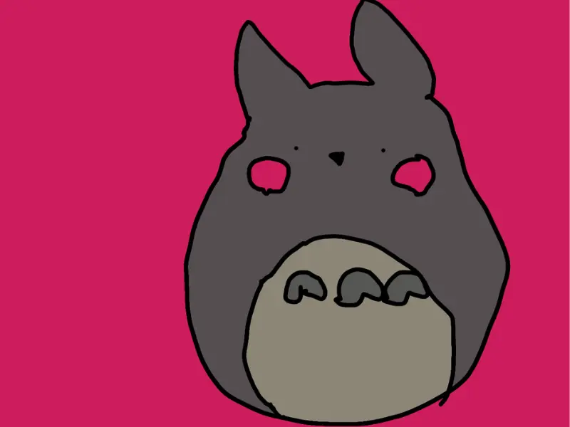 小学生が初めてでジタルイラストの練習をした時のイラスト