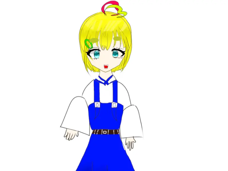 小学生がレイヤーを30以上分けて描いたデジタルイラスト